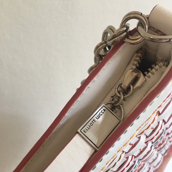 ELLIOTT LUCCA ๐ธ woven Clarissa bag rainbow stiching - Picture 6 of 8